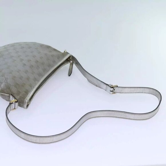 GUCCI GG Canvas Shoulder Bag Silver Auth 71301 - Picture 8 of 16